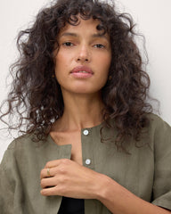 The Bib Shirt in Linen | Kalamata