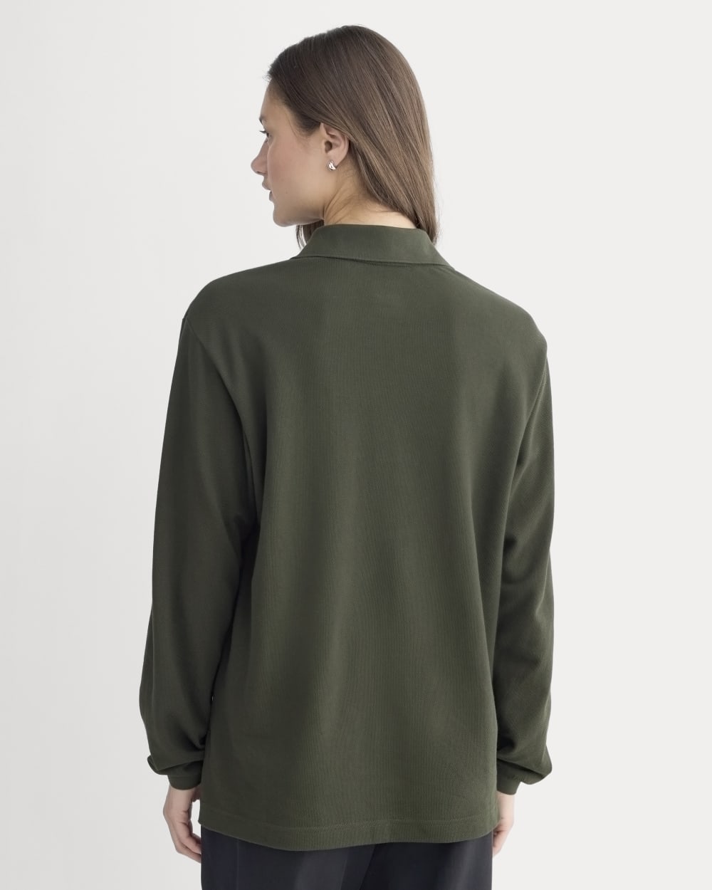 Oversized Pique Polo | Dark Green