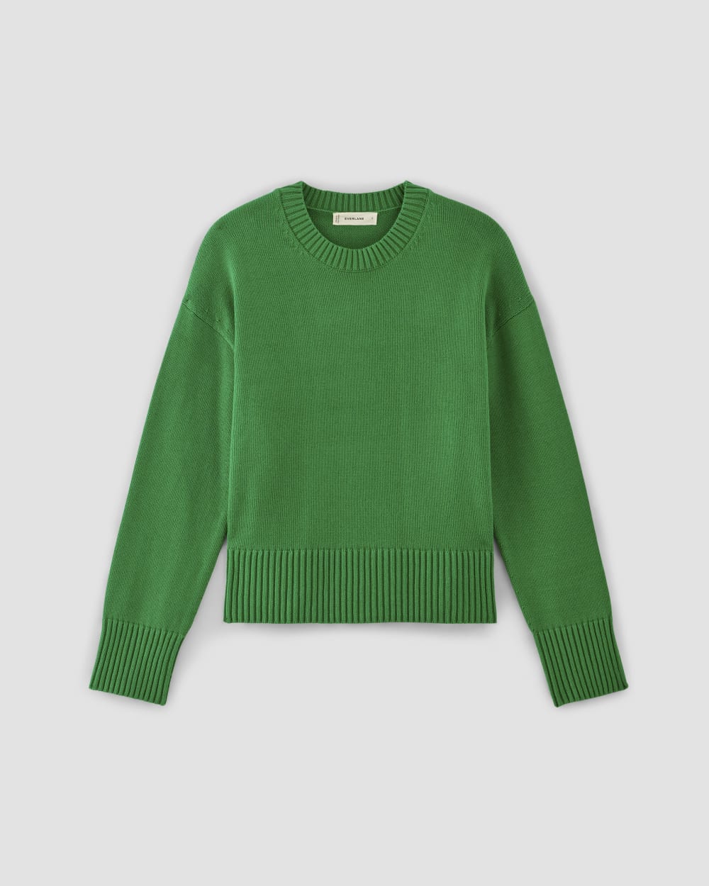 The Boxy Sweater in Everyday Cotton | Grass Green