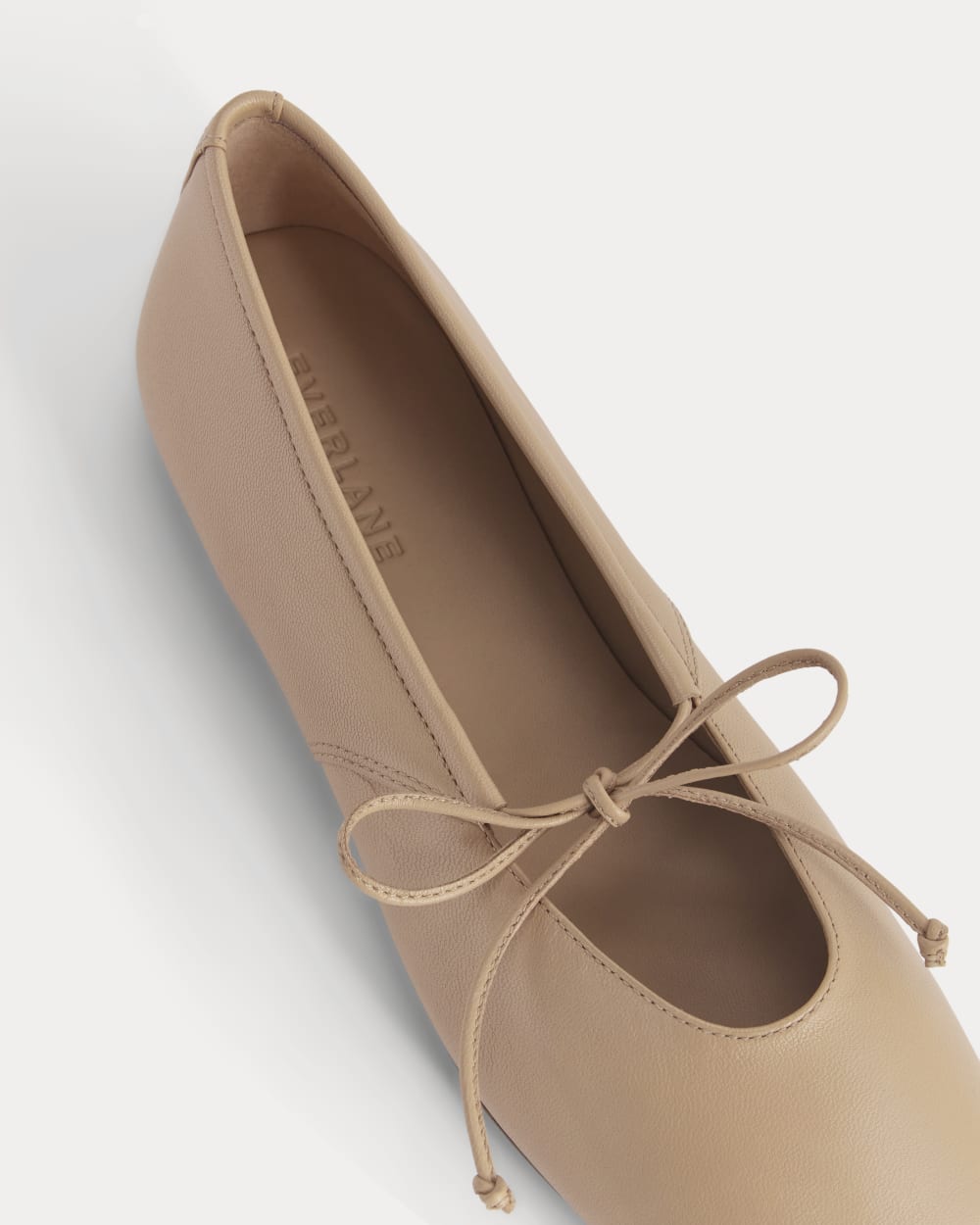 Leather Keyhole Flat | Blush Tan