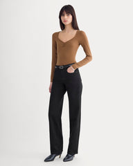 Sweetheart-Neck Top in Butterluxe | Toffee