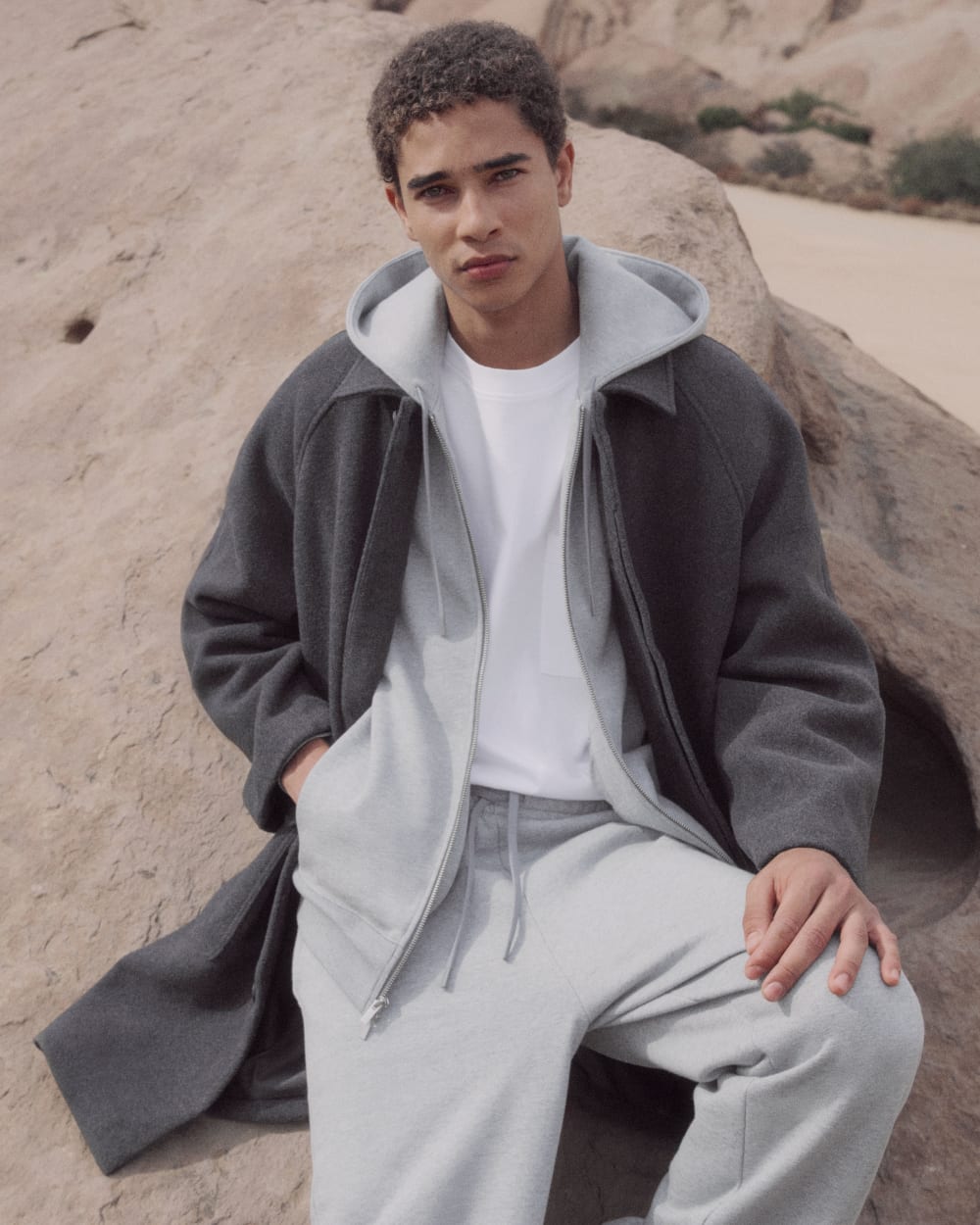 Luxe Fleece Full-Zip Hoodie | Vintage Heather Grey