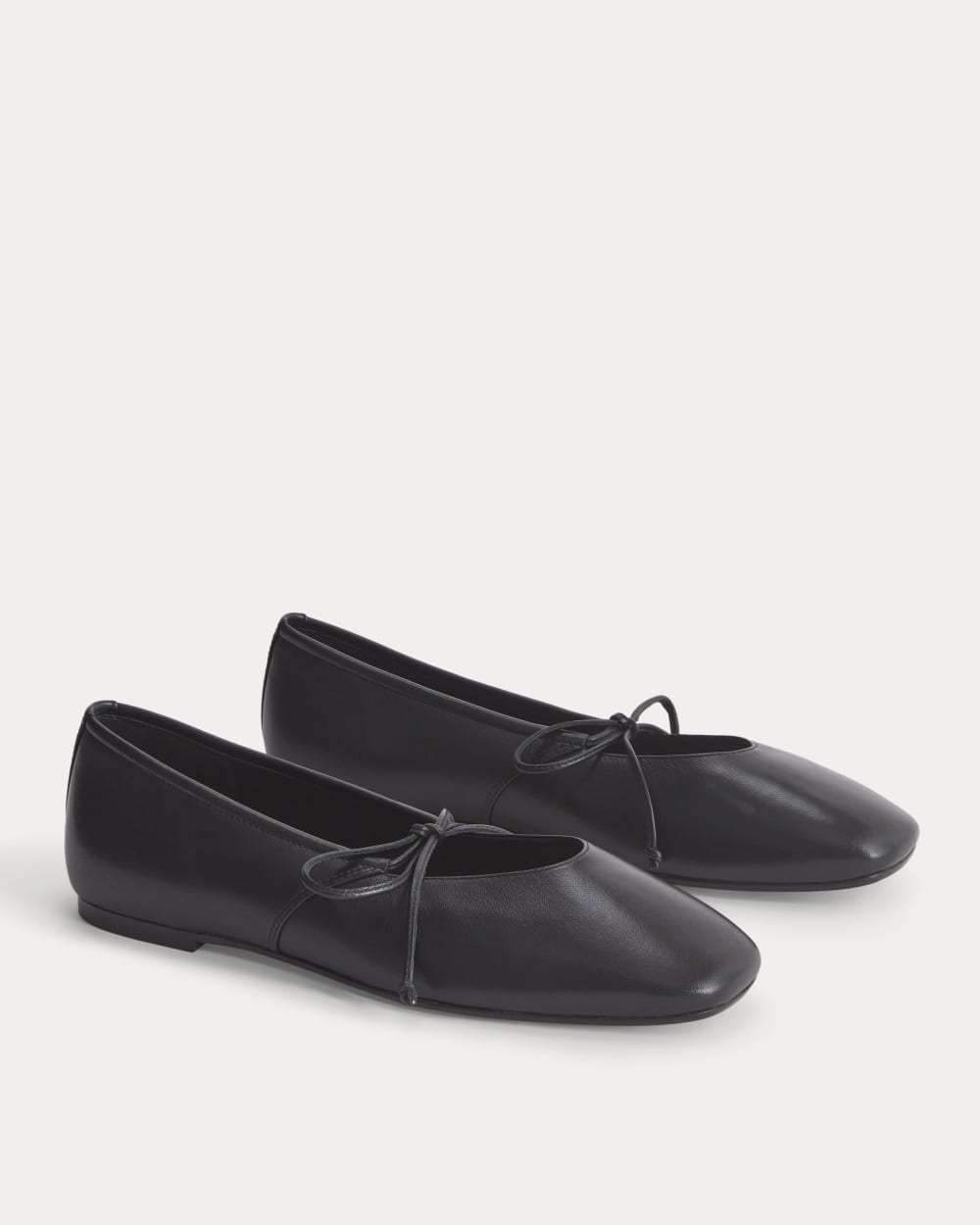 Leather Keyhole Flat | Black