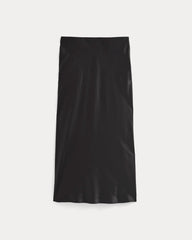 Slip Skirt in Silk Charmeuse | Black