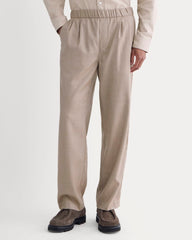 Pleated Trouser in Tailor Twill | Light Taupe