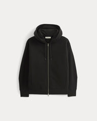 Luxe Fleece Full-Zip Hoodie | Black
