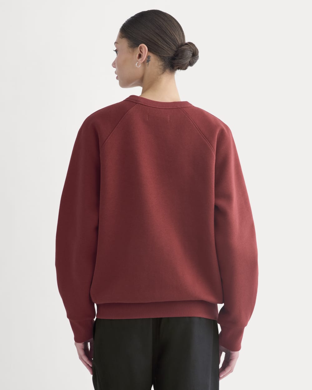 Luxe Fleece Raglan Crewneck | Merlot