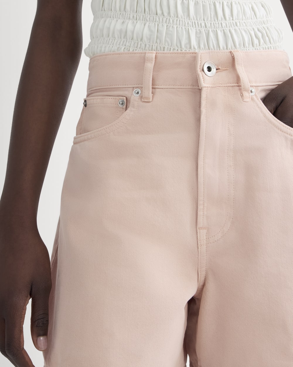 The A-Line Denim Short | Garment-Dyed Pink