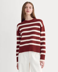 The Boxy Sweater in Everyday Cotton | Merlot / Canvas