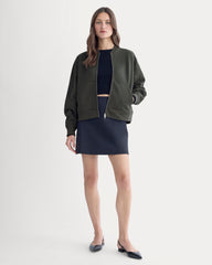 Luxe Fleece Bomber Jacket | Washed Black