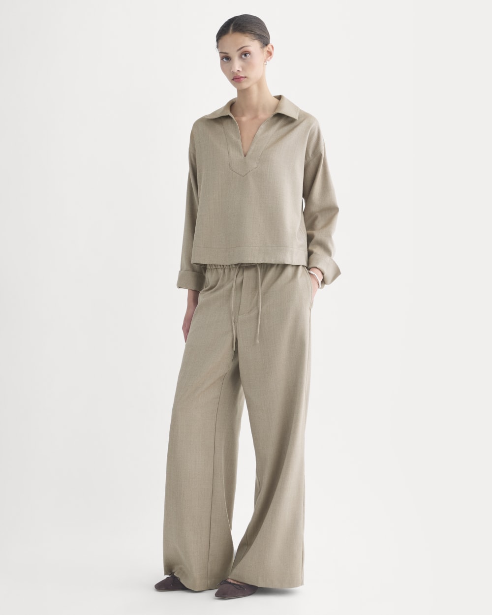 Overshirt in Tailor Twill | Light Taupe