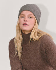 The Alpaca Beanie | Taupe Melange