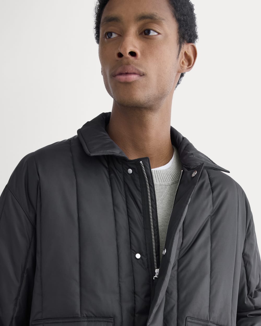 ReNew Vertical-Quilted Jacket | Black