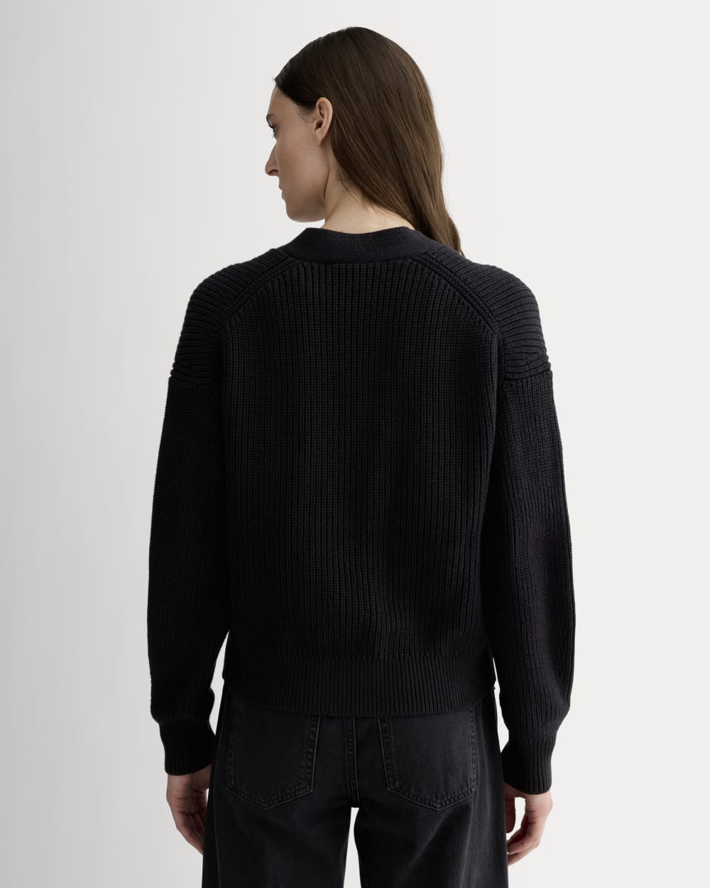The Boxy Cardigan in Everyday Cotton | Black