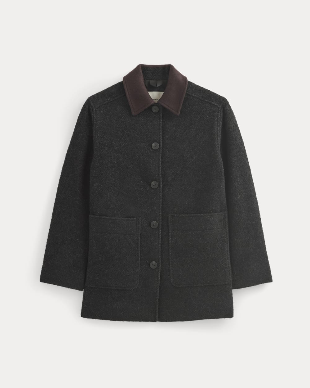 Italian Car Coat | Carbone/Black