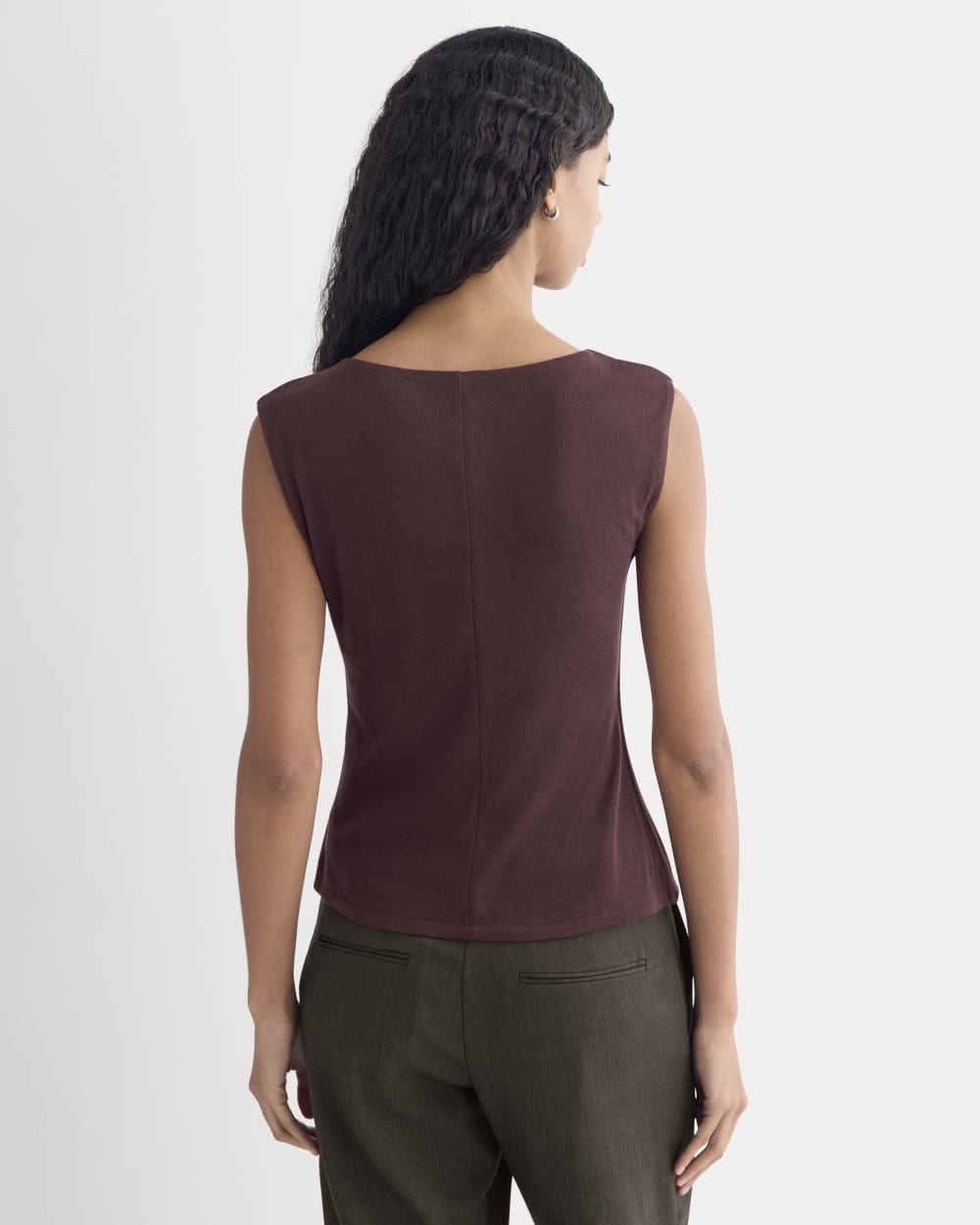 Sleeveless Button-Up in Butterluxe | Deep Plum