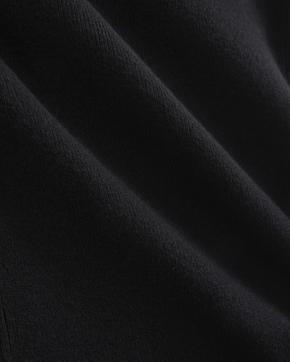 Knit Square-Neck Midi Dress | Black