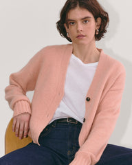 The Boxy Cardigan in Alpaca | Blush Pink