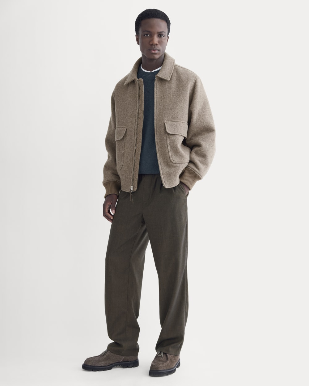 ReWool Flight Jacket | Heather Taupe