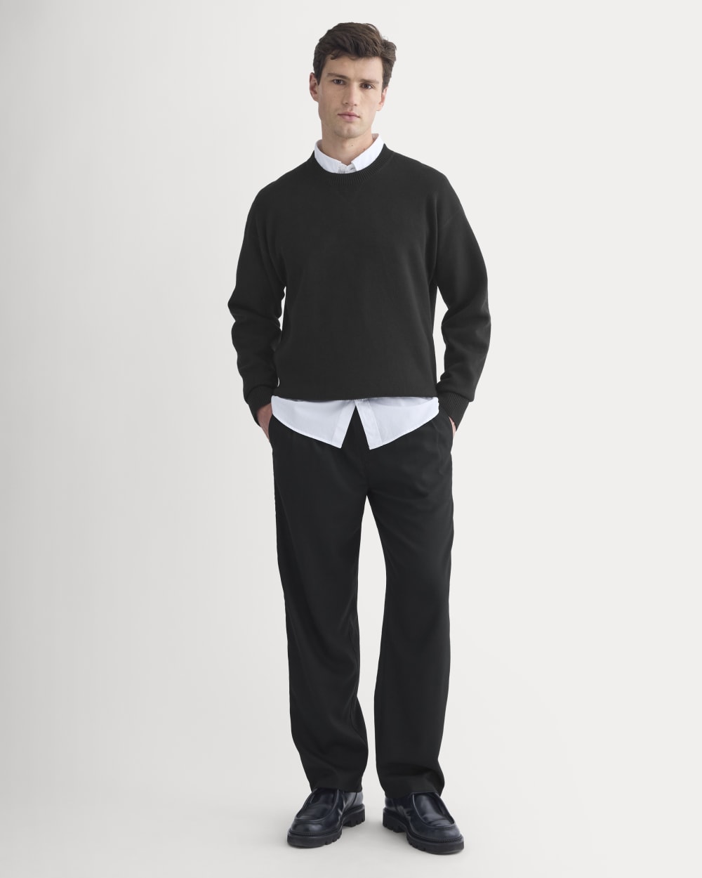 Pleated Trouser in Tailor Twill |  Black