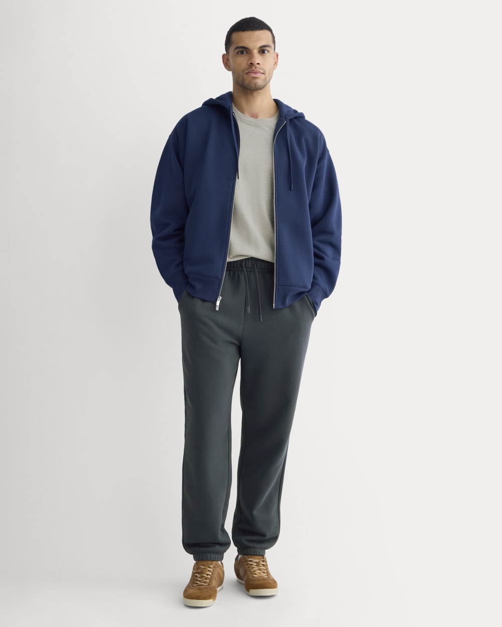 Luxe Fleece Full-Zip Hoodie | Deep Navy