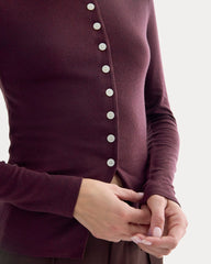 Button-Up Top in Butterluxe | Deep Plum