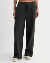 Luxe Fleece Wide-Leg Sweatpant | Black