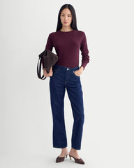 Slim-Fit Crew in Cozy Waffle | Heathered Port Royale