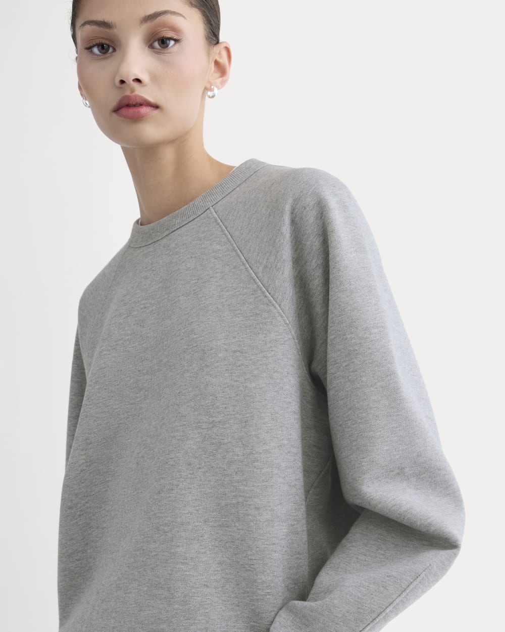 Luxe Fleece Raglan Crewneck | Vintage Heather Grey