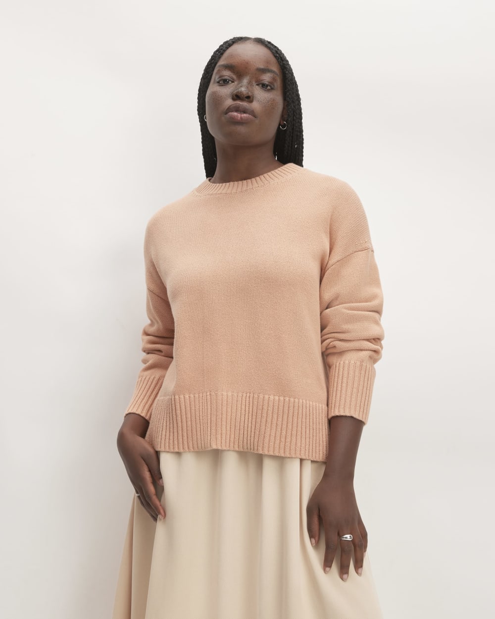 The Boxy Sweater in Everyday Cotton | Blush Pink