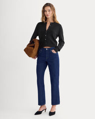 Cashmere Cropped Cardigan | Black