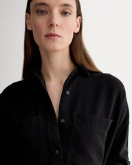 The Boxy Overshirt in Buttersoft | Black
