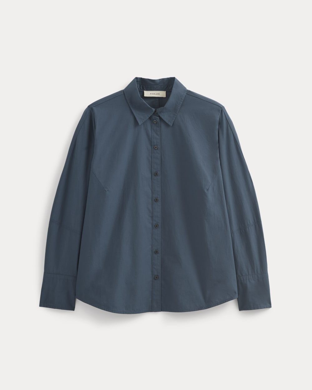 Lantern-Sleeve Shirt in Lightweight Cotton | Deep Lazuli Blue