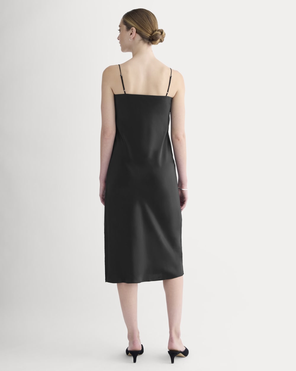 Slip Dress in Silk Charmeuse | Black
