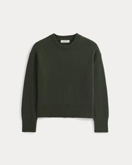 The Boxy Sweater in Everyday Cotton | Dark Green
