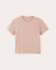 The Box-Cut Tee in Essential Cotton | Rose Smoke  | No Pocket