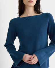 The Boatneck Top in Everyday Cotton | Deep Lazuli Blue