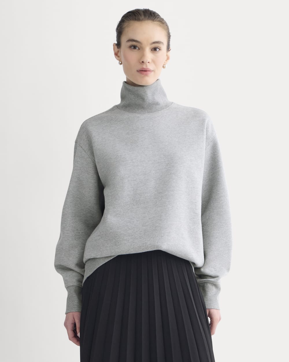 Luxe Fleece Turtleneck | Vintage Heather Grey
