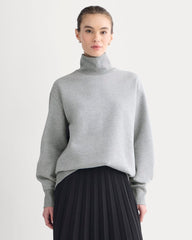 Luxe Fleece Turtleneck | Vintage Heather Grey