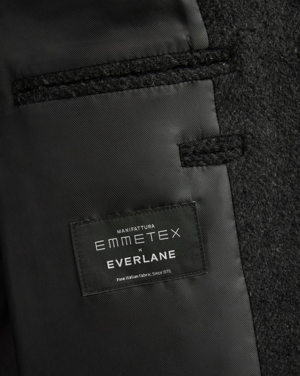 Italian Belted Overcoat | Carbone/Black