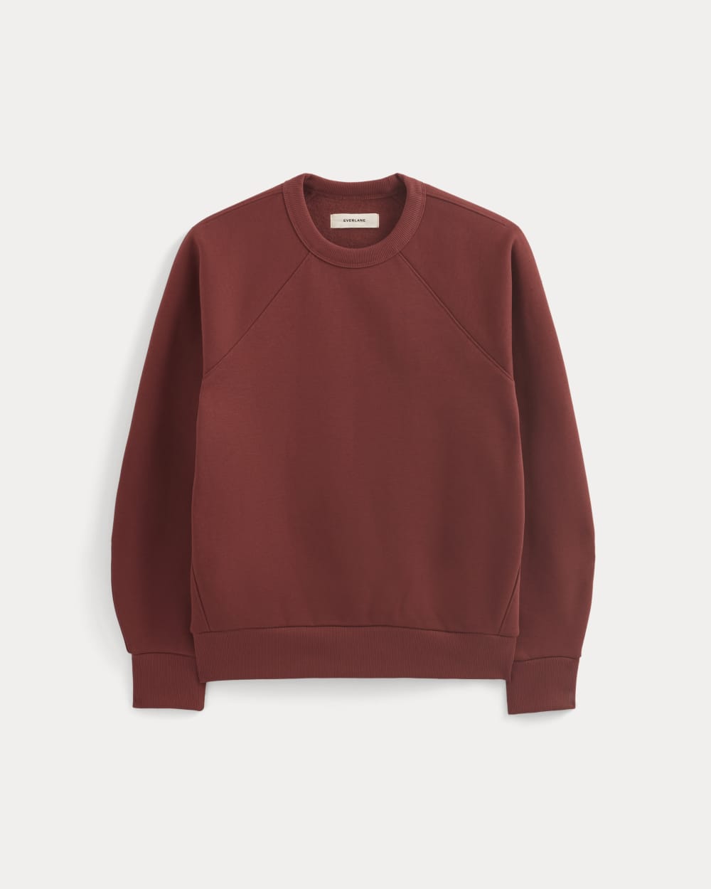 Luxe Fleece Raglan Crewneck | Merlot