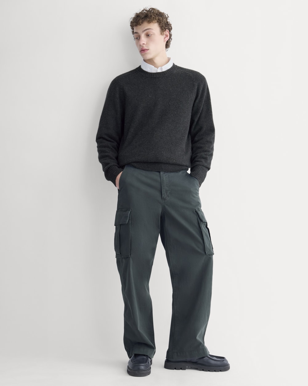 '90s Baggy Cargo Pant | Washed Black