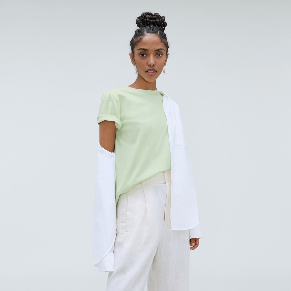 The Box-Cut Tee in Essential Cotton | Seafoam Green | No Pocket