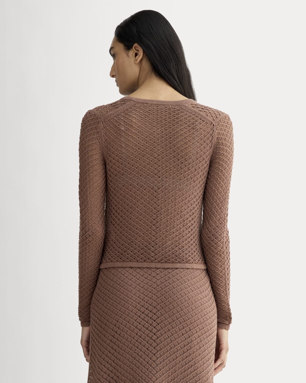 The Lace Knit Cardigan | Mocha