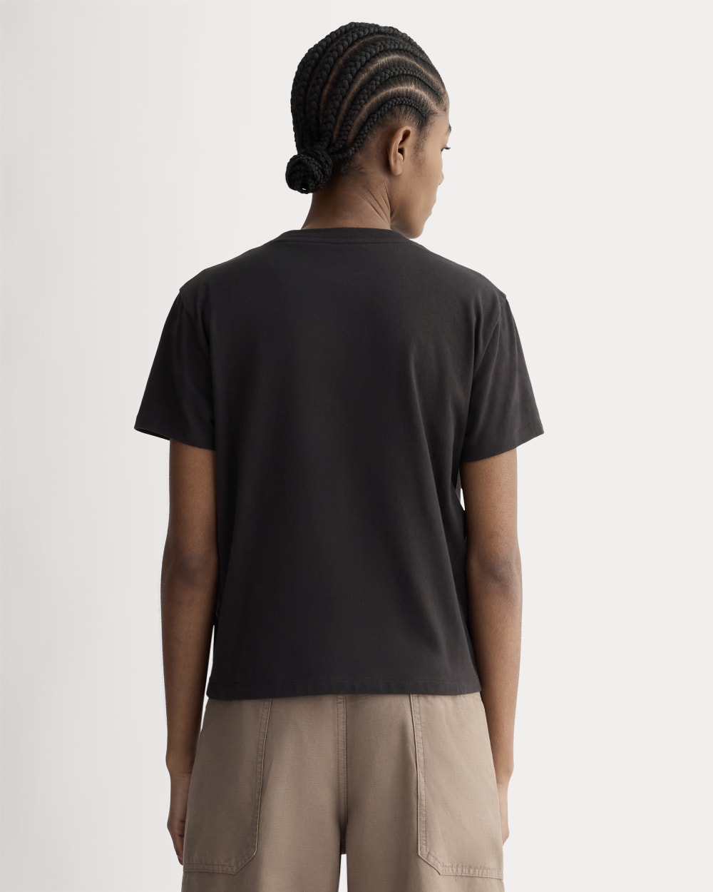 The Box-Cut Tee in Essential Cotton | Black | No Pocket