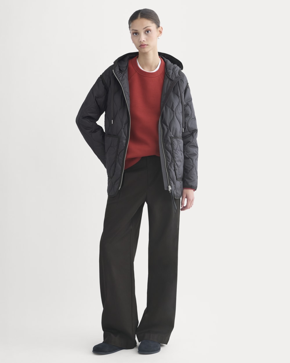 ReNew Quilted Hooded Liner | Black