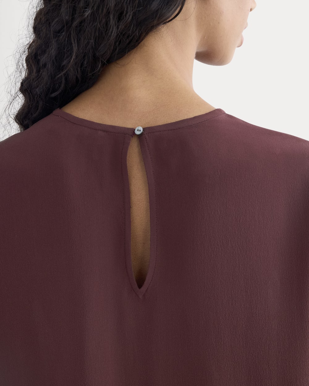 Dolman Top in Washable Silk | Deep Plum