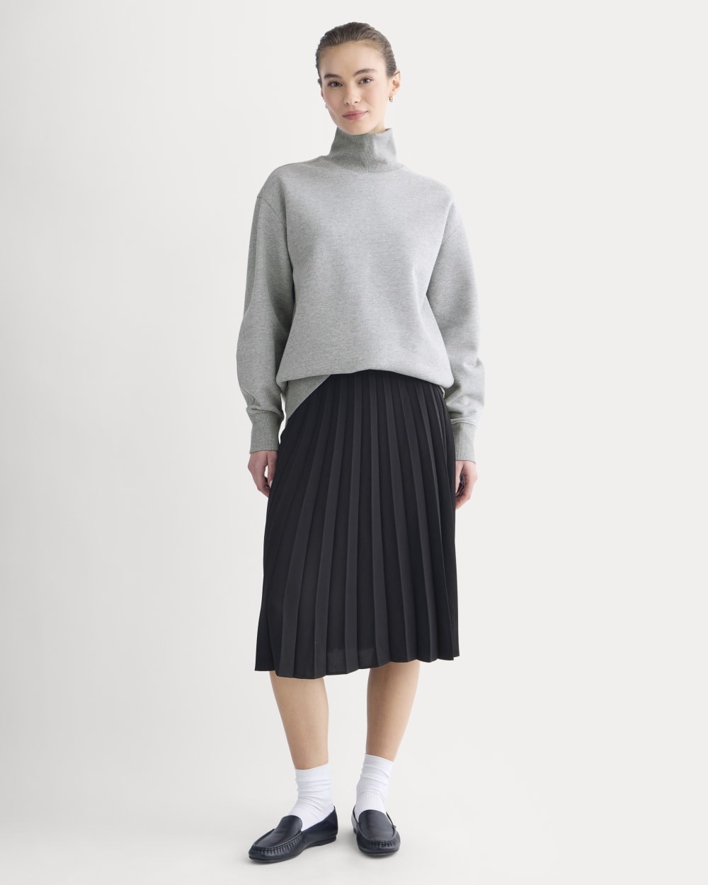 Luxe Fleece Turtleneck | Vintage Heather Grey