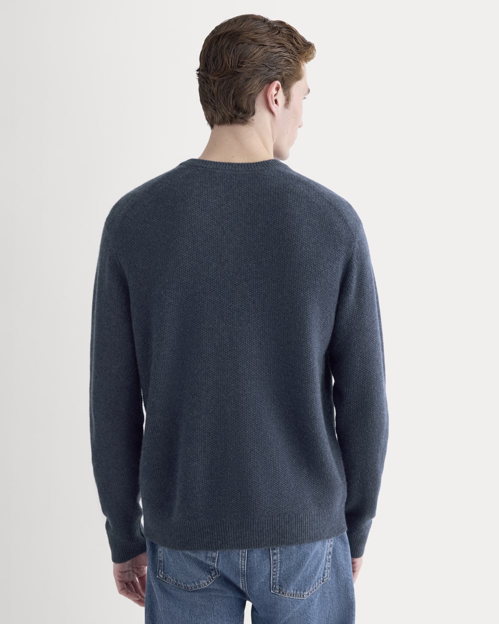 Henley in Wool Cashmere | Indigo