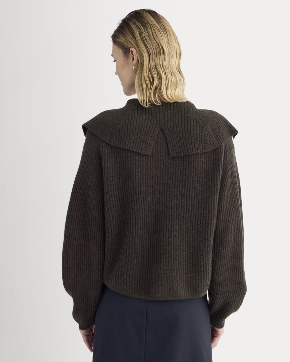 Fisherman Cardigan in Wool Cashmere | Americano Brown